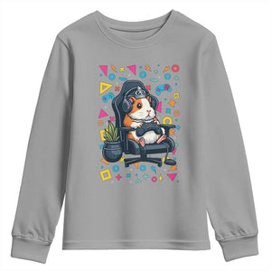 Funny Guinea Pigs And Gaming Lover Gift For Kid Youth Sweatshirt TS12 Sport Gray Print Your Wear