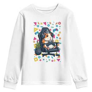 Funny Guinea Pigs And Gaming Lover Gift For Kid Youth Sweatshirt TS12 White Print Your Wear
