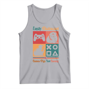Funny Easily Distracted By Guinea Pigs And Gaming Tank Top Game Lover Gift TS12 Athletic Heather Print Your Wear