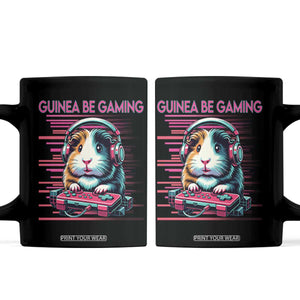 Funny Guinea Pig Video Game Player Gift Coffee Mug Guinea Be Gaming TS12 Black Print Your Wear