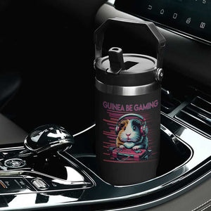 Funny Guinea Pig Video Game Player Gift Flip Straw Tumbler Guinea Be Gaming TS12 Print Your Wear