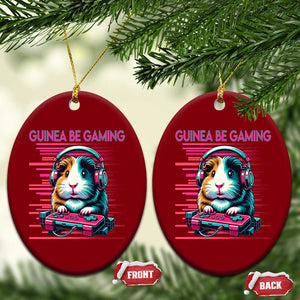 Funny Guinea Pig Video Game Player Gift Ceramic Ornament Guinea Be Gaming TS12 Print Your Wear