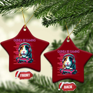 Funny Guinea Pig Video Game Player Gift Ceramic Ornament Guinea Be Gaming TS12 Print Your Wear