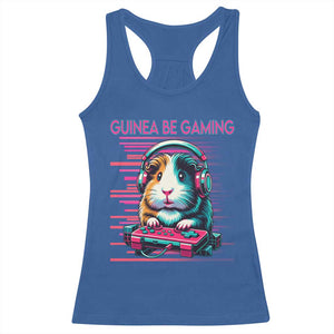 Funny Guinea Pig Video Game Player Gift Racerback Tank Top Guinea Be Gaming TS12 Royal Blue Print Your Wear