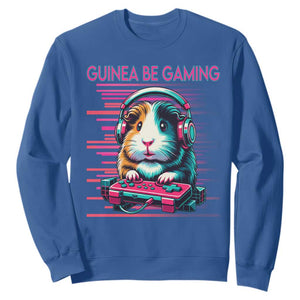 Funny Guinea Pig Video Game Player Gift Sweatshirt Guinea Be Gaming TS12 Royal Blue Print Your Wear