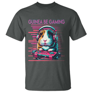 Funny Guinea Pig Video Game Player Gift T Shirt Guinea Be Gaming TS12 Dark Heather Print Your Wear
