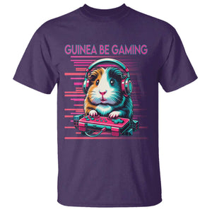 Funny Guinea Pig Video Game Player Gift T Shirt Guinea Be Gaming TS12 Purple Print Your Wear