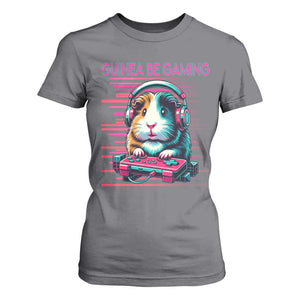 Funny Guinea Pig Video Game Player Gift T Shirt For Women Guinea Be Gaming TS12 Charcoal Print Your Wear