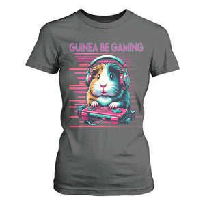 Funny Guinea Pig Video Game Player Gift T Shirt For Women Guinea Be Gaming TS12 Dark Heather Print Your Wear