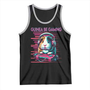 Funny Guinea Pig Video Game Player Gift Tank Top Guinea Be Gaming TS12 Black Athletic Heather Print Your Wear