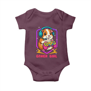 Guinea Pig Video Game Rodent Lover Baby Onesie Funny Gamers Girl Gift TS12 Maroon Print Your Wear