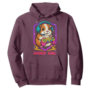 Guinea Pig Video Game Rodent Lover Hoodie Funny Gamers Girl Gift TS12 Maroon Print Your Wear