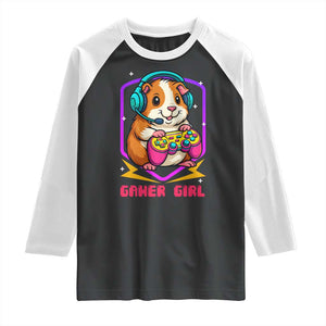Guinea Pig Video Game Rodent Lover Raglan Shirt Funny Gamers Girl Gift TS12 Black White Print Your Wear