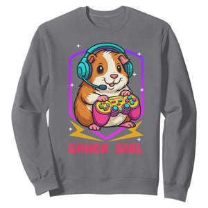 Guinea Pig Video Game Rodent Lover Sweatshirt Funny Gamers Girl Gift TS12 Charcoal Print Your Wear