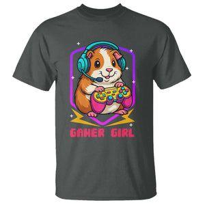 Guinea Pig Video Game Rodent Lover T Shirt Funny Gamers Girl Gift TS12 Dark Heather Print Your Wear