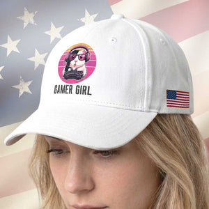 Funny Guinea Pig Video Game Rodent Lover Baseball Cap Gamers Girl Sunset Retro Gift TS12 Print Your Wear