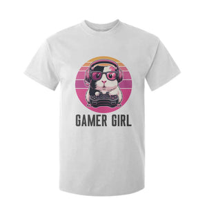 Funny Guinea Pig Video Game Rodent Lover T Shirt For Kid Gamers Girl Sunset Retro Gift TS12 White Print Your Wear