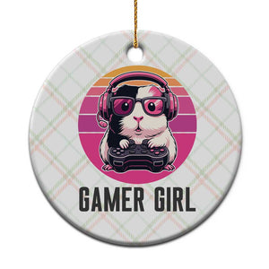 Funny Guinea Pig Video Game Rodent Lover Ceramic Ornament Gamers Girl Sunset Retro Gift TS12 1pc Christmas Plaid Print Your Wear