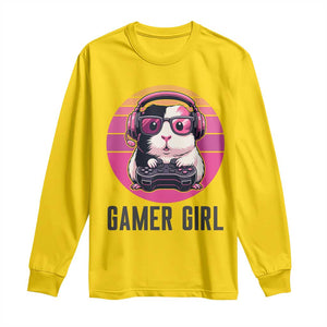 Funny Guinea Pig Video Game Rodent Lover Long Sleeve Shirt Gamers Girl Sunset Retro Gift TS12 Daisy Print Your Wear
