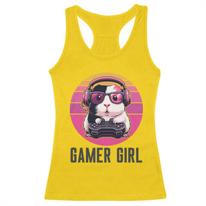 Funny Guinea Pig Video Game Rodent Lover Racerback Tank Top Gamers Girl Sunset Retro Gift TS12 Daisy Print Your Wear