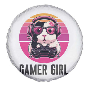 Funny Guinea Pig Video Game Rodent Lover Spare Tire Cover Gamers Girl Sunset Retro Gift TS12 Print Your Wear