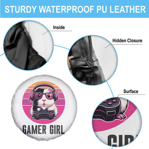 Funny Guinea Pig Video Game Rodent Lover Spare Tire Cover Gamers Girl Sunset Retro Gift TS12 Print Your Wear