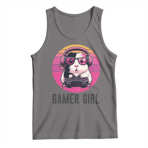Funny Guinea Pig Video Game Rodent Lover Tank Top Gamers Girl Sunset Retro Gift TS12 Deep Heather Print Your Wear