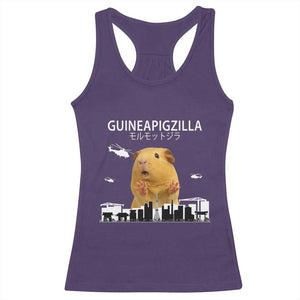 Funny Giant Guinea Pig Monster Roaring Tokyo Japan Racerback Tank Top Guineapigzilla TS12 Purple Print Your Wear
