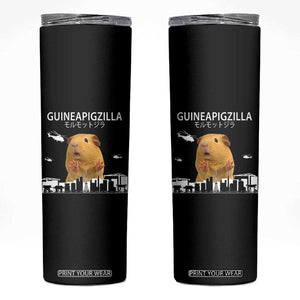 Funny Giant Guinea Pig Monster Roaring Tokyo Japan Skinny Tumbler Guineapigzilla TS12 Black Print Your Wear