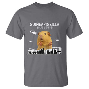 Funny Giant Guinea Pig Monster Roaring Tokyo Japan T Shirt Guineapigzilla TS12 Charcoal Print Your Wear