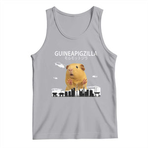 Funny Giant Guinea Pig Monster Roaring Tokyo Japan Tank Top Guineapigzilla TS12 Athletic Heather Print Your Wear
