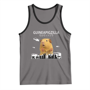Funny Giant Guinea Pig Monster Roaring Tokyo Japan Tank Top Guineapigzilla TS12 Deep Heather Black Print Your Wear