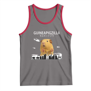 Funny Giant Guinea Pig Monster Roaring Tokyo Japan Tank Top Guineapigzilla TS12 Deep Heather Red Print Your Wear