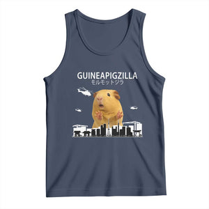 Funny Giant Guinea Pig Monster Roaring Tokyo Japan Tank Top Guineapigzilla TS12 Navy Print Your Wear