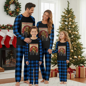 Guineapigzilla Giant Plaid Pajama Set Funny Guinea Pig Monster Tokyo Japan Gift TS12 Blue Plaid Print Your Wear