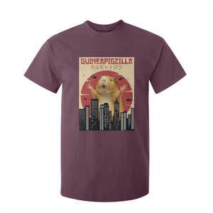 Guineapigzilla Giant T Shirt For Kid Funny Guinea Pig Monster Tokyo Japan Gift TS12 Maroon Print Your Wear