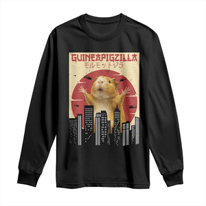 Guineapigzilla Giant Long Sleeve Shirt Funny Guinea Pig Monster Tokyo Japan Gift TS12 Black Print Your Wear