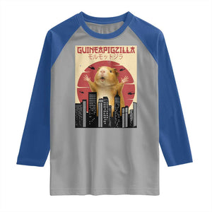Guineapigzilla Giant Raglan Shirt Funny Guinea Pig Monster Tokyo Japan Gift TS12 Sport Gray Royal Print Your Wear