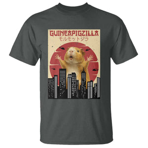 Guineapigzilla Giant T Shirt Funny Guinea Pig Monster Tokyo Japan Gift TS12 Dark Heather Print Your Wear