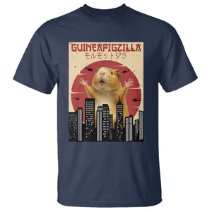 Guineapigzilla Giant T Shirt Funny Guinea Pig Monster Tokyo Japan Gift TS12 Navy Print Your Wear
