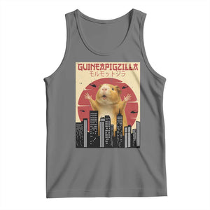 Guineapigzilla Giant Tank Top Funny Guinea Pig Monster Tokyo Japan Gift TS12 Black Heather Print Your Wear