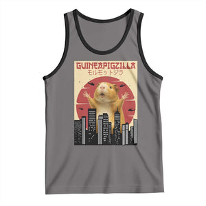 Guineapigzilla Giant Tank Top Funny Guinea Pig Monster Tokyo Japan Gift TS12 Deep Heather Black Print Your Wear