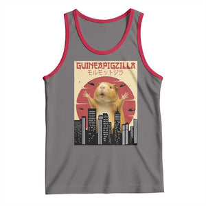Guineapigzilla Giant Tank Top Funny Guinea Pig Monster Tokyo Japan Gift TS12 Deep Heather Red Print Your Wear