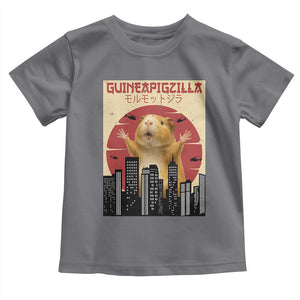 Guineapigzilla Giant Toddler T Shirt Funny Guinea Pig Monster Tokyo Japan Gift TS12 Charcoal Print Your Wear