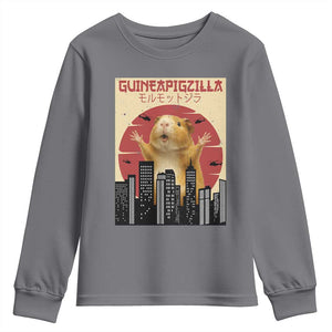 Guineapigzilla Giant Youth Sweatshirt Funny Guinea Pig Monster Tokyo Japan Gift TS12 Charcoal Print Your Wear