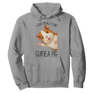 I Just Really Like Guinea Pigs Hoodie Funny Cavy Lover TS12 Sport Gray Print Your Wear