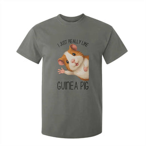 I Just Really Like Guinea Pigs T Shirt For Kid Funny Cavy Lover TS12 Military Green Print Your Wear