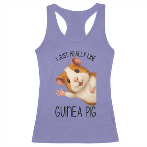 I Just Really Like Guinea Pigs Racerback Tank Top Funny Cavy Lover TS12 Violet Print Your Wear