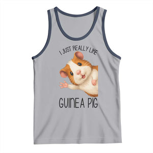 I Just Really Like Guinea Pigs Tank Top Funny Cavy Lover TS12 Athletic Heather Navy Print Your Wear