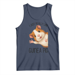I Just Really Like Guinea Pigs Tank Top Funny Cavy Lover TS12 Navy Print Your Wear